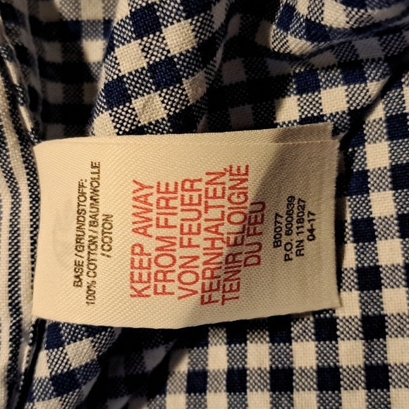 Mini Boden boys gingham & striped button down blue & white shirt, EUC - Picture 2 of 6